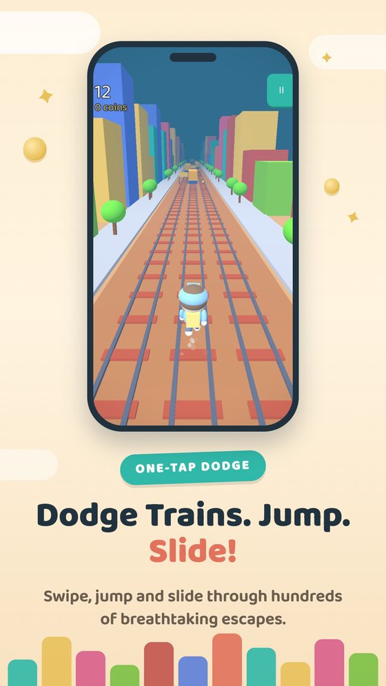 Dodge trains, jump hurdles, slide — one touch to dodge